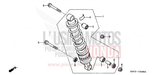 KISSEN, HINTEN XL125V7 de 2007